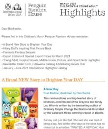 March 2021 Children’s Highlights Newsletter cover