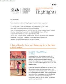 May 2021 Children’s Highlights Newsletter cover
