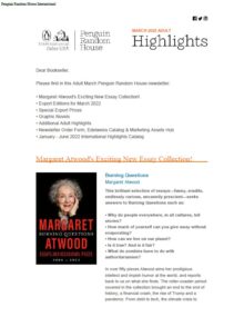 March 2022 Adult Highlights Newsletter cover