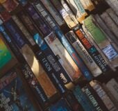 A photo of many books