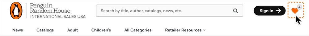 In the Top Navigation Bar, click the Wish List button to go to the Wish List page.