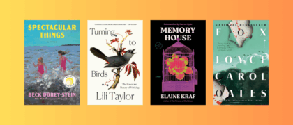 Four book covers of our higher education May picks